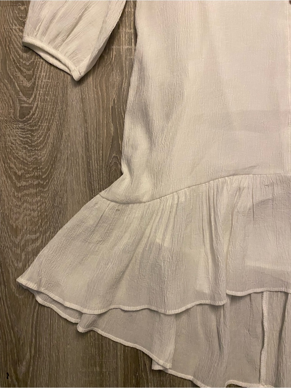 Zara White Ruffle-Hem Tunic Dress - Picture 7 of 14